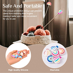 6 шт. 6 стиля силиконовый колпачок для спиц&nbsp;SIL-TA0002-40