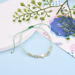 Регулируемые нейлоновые шнур плетеный браслеты из бисера BJEW-JB05688-02