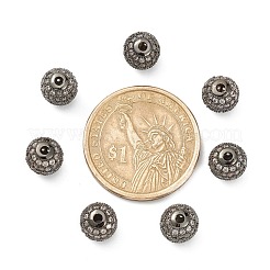 CZ латунные микро проложить класса AAA ясно цвета кубического циркония круглых бусин&nbsp;KK-O065-8mm-05B-NR