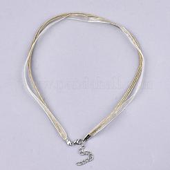 Fabrication de colliers avec cordon en cire et organza&nbsp;NCOR-T002-278