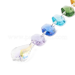 Подвесные украшения из гальванического восьмиугольника из бисера&nbsp;HJEW-JM00737-04