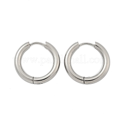 Pendientes de aro huggie de acero inoxidable 304 resistentes al deslustre&nbsp;EJEW-F111-20mm-P