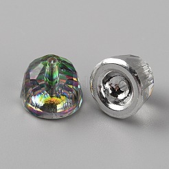 Гальванизируйте прозрачные стеклянные бусины&nbsp;EGLA-WH0001-08E