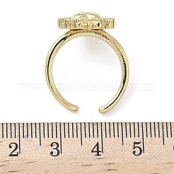 Micro ottone spianare anelli gemelli zirconi&nbsp;LS-RJEW-H236-24G