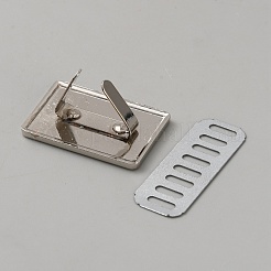 Blanko-Etikettenanhänger aus Legierung mit rechteckigem Querschnitt&nbsp;FIND-WH0173-409A-P