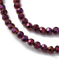 Стеклянные бусины с гальваническим покрытием &nbsp;LS-EGLA-K015-10B