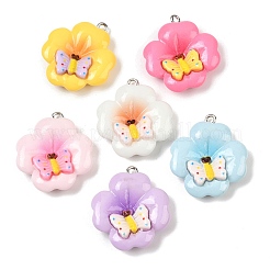 Pendentifs en résine opaque&nbsp;RESI-D016-02C