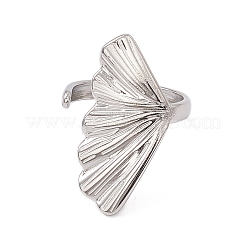 Manschettenring aus muschelförmigem Edelstahl 304 für Damen&nbsp;RJEW-C045-25P