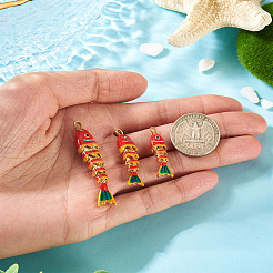3 pièces 3 styles de pendentifs en laiton plaqué en rack&nbsp;KK-TA0008-61A