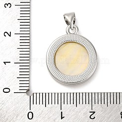 Pendentifs camée sculptés en coquillage jaune naturel pour femme&nbsp;KK-D537-01P-01