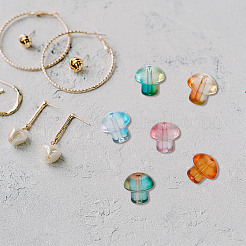 96шт 8 цвета прозрачные стеклянные бусины GLAA-GO0001-01