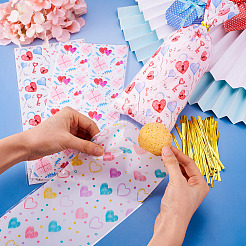 45 шт. 3 пластиковых пакета для хранения печенья с принтом в виде сердца&nbsp;ABAG-TA0001-22