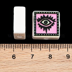 Cuentas de porcelana hechas a mano impresos&nbsp;PORC-G016-04U