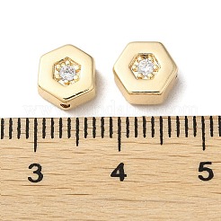 Латунные микро проложить кубического циркония бусы KK-F862-19G