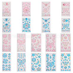 18 лист 18 цвета самоклеющиеся наклейки для мобильного телефона AJEW-TA0001-17