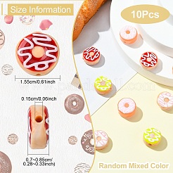 10 шт. эмалевые бусины ручной работы в технике лэмпворк&nbsp;LAMP-YW0001-30