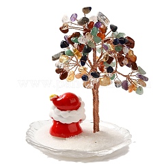 Decorazioni per alberi di natale con scaglie di pietre preziose naturali&nbsp;DJEW-K028-02E