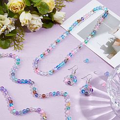 3 нити синтетических бусин из лунного камня&nbsp;G-PA0001-76A