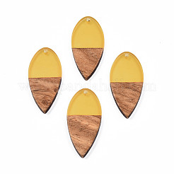 Подвески из прозрачной смолы и ореха&nbsp;RESI-N025-031-C08