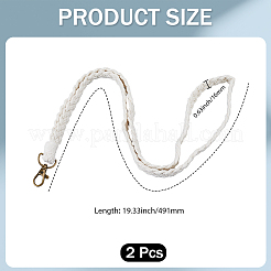 2 Stück Polyester-Ausweis-Handy-Lanyard&nbsp;AJEW-CY0002-20C