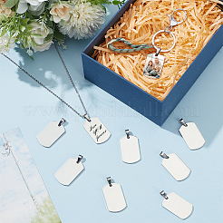 25 шт. 304 нержавеющая сталь штампованная пустая бирка подвеска STAS-BC0003-81