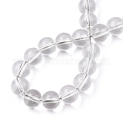 Выпечки окрашенные прозрачные стеклянные нити круглый шарик DGLA-Q022-8mm-01