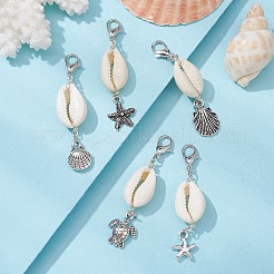 Украшения с подвесками из ракушек HJEW-JM01323