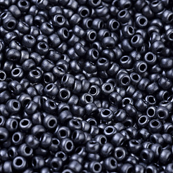 MIYUKIラウンドロカイユビーズ  日本製シードビーズ  （rr2011)マットメタリックガンメタル  11/0  2x1.3mm  穴：0.8mm  約1100PCS /ボトル  10 G /ボトル&nbsp;SEED-JP0008-RR2011