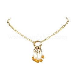 Collier avec pendentif à pompon&nbsp;NJEW-JN06516