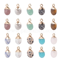 10 шт. 10 стиля подвески из натуральных драгоценных камней&nbsp;G-LS0002-15