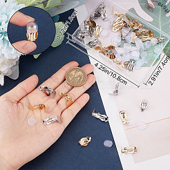 24 шт. 4 стиля плоских круглых клипс из нержавеющей стали 304&nbsp;STAS-BBC0002-60