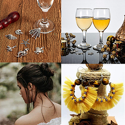 Латунь бокал очарование кольца серьги обруча MAK-SC0001-01