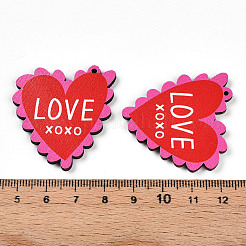 Печатные подвески дерева WOOD-T032-04U