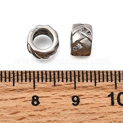 Латунь микропаве прозрачный кубический цирконий европейский бисер KK-Z126-08P