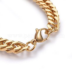 Bracciali a maglie in acciaio inossidabile 304&nbsp;BJEW-L630-02G