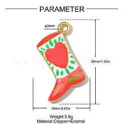 Laiton imprimé avec pendentifs en émail&nbsp;KK-OY001-44G