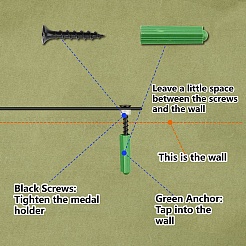 Модная железная вешалка для медалей ODIS-WH0037-405