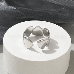 Кольца-манжеты из нержавеющей стали 304 с открытыми треугольниками для унисекс&nbsp;RJEW-Q003-02P