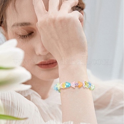 Набор для поиска ювелирных изделий своими руками из пластиковых и акриловых бусин в виде цветов DIY-YW0008-78A