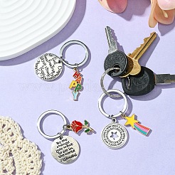Schlüsselanhänger aus Emaille und Strass mit Bienenmotiv&nbsp;KEYC-YW00071-01