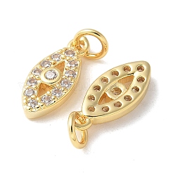Латунные микропаве прозрачные подвески с фианитом KK-Q031-47G-08