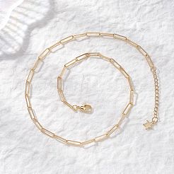 Цепочки-скрепки из текстурированной латуни толщиной 4 мм&nbsp;NJEW-JN05655