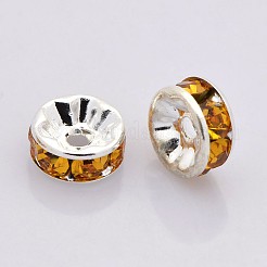 Perline distanziatori strass in ottone&nbsp;RB-A014-Z6mm-17S-NF