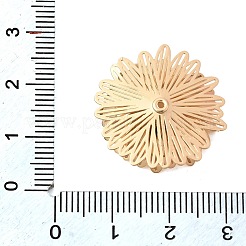 真鍮製ビーズキャップ  花  ゴールドカラー  23.5~24x4.5mm  穴：1mm&nbsp;KK-C167-03B-G