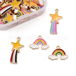 Подвески из сплава эмали 40шт 4 стиля&nbsp;ENAM-LS0001-13LG