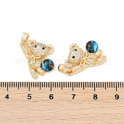 Латунные микропаве прозрачные подвески с фианитом KK-R213-07G-02