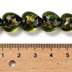 Нити стеклянных бусин из дихроичной фольги ручной работы DICH-U001-03H