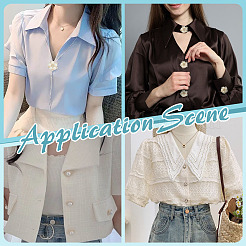 6 шт. запонки из искусственного жемчуга из АБС-пластика DIY-PH0031-80A