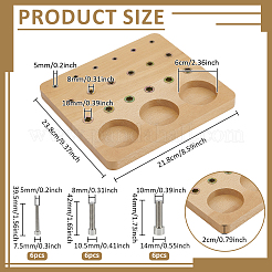 Деревянная доска с гвоздями на 18 отверстие&nbsp;DIY-WH0671-167