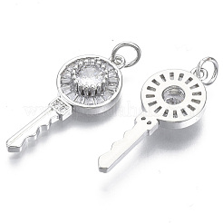 Латунные микро проложить кубического циркония подвески&nbsp;ZIRC-S061-175P-NF